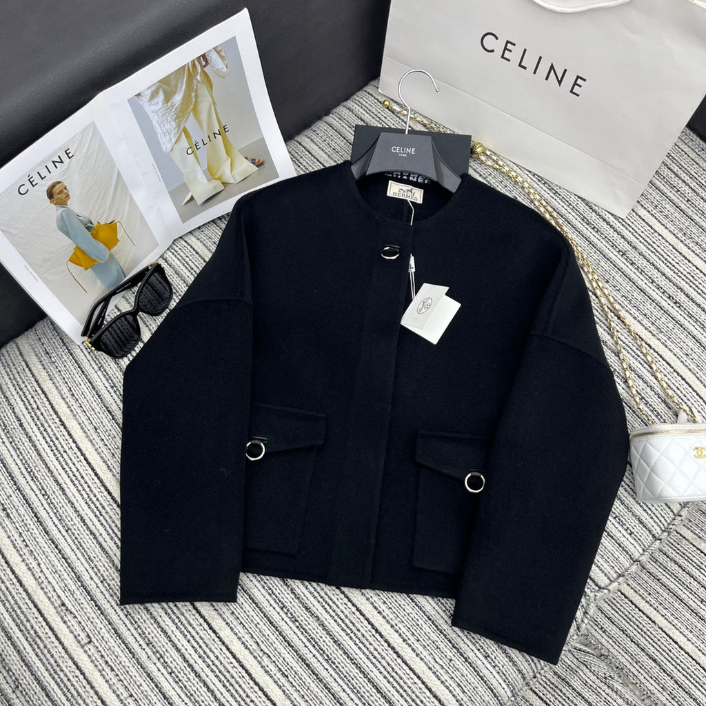 HERMES 25S SHORT REVERSIBLE CASERE COAT 254