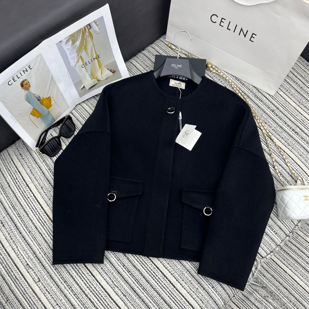 HERMES 25S SHORT REVERSIBLE CASERE COAT 254