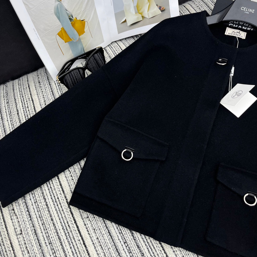HERMES 25S SHORT REVERSIBLE CASERE COAT 254