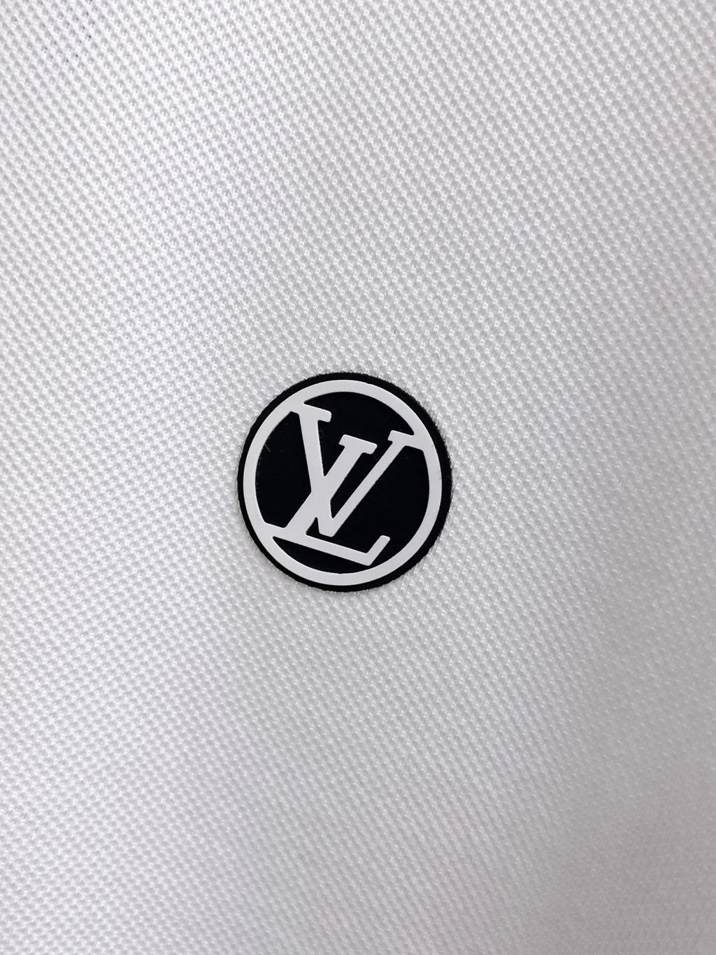 LOUIS VUITTON LV POLO WHITE AND BLACK TRIM LONG-STAPLE COTTON 238771