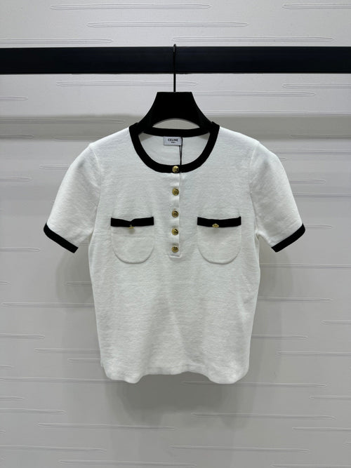 CELINE SHORT SLEEVE SWEATER 269457