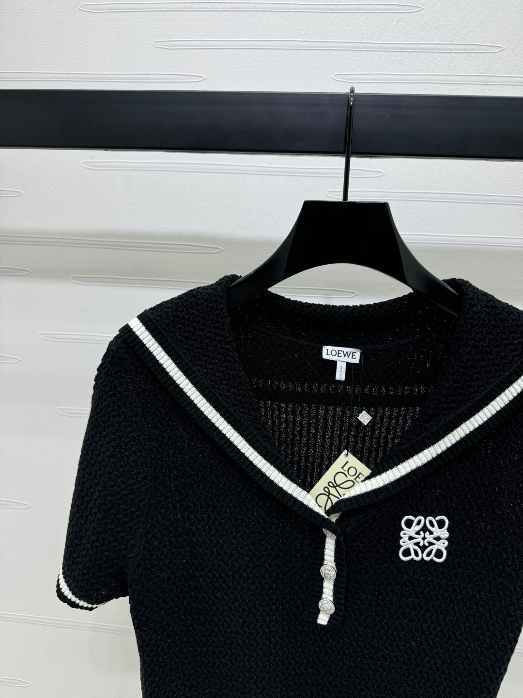 LOEWE 25S SHORT SLEEVE KNITTED CAPE 264036