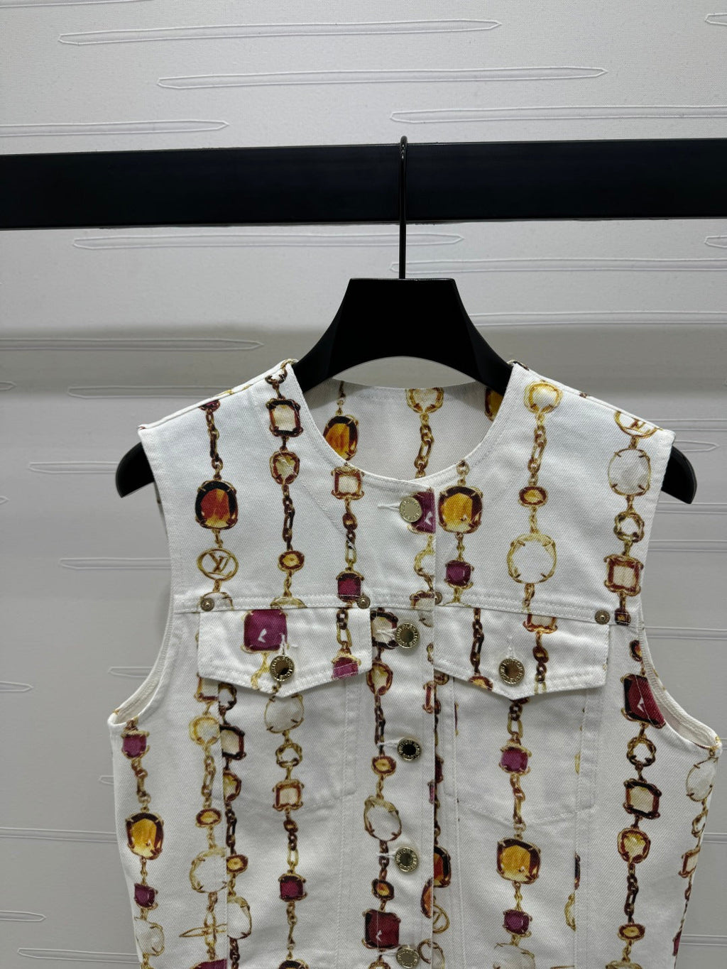 LOUIS VUITTON LV PATTERNED DENIM BLAZER 269436