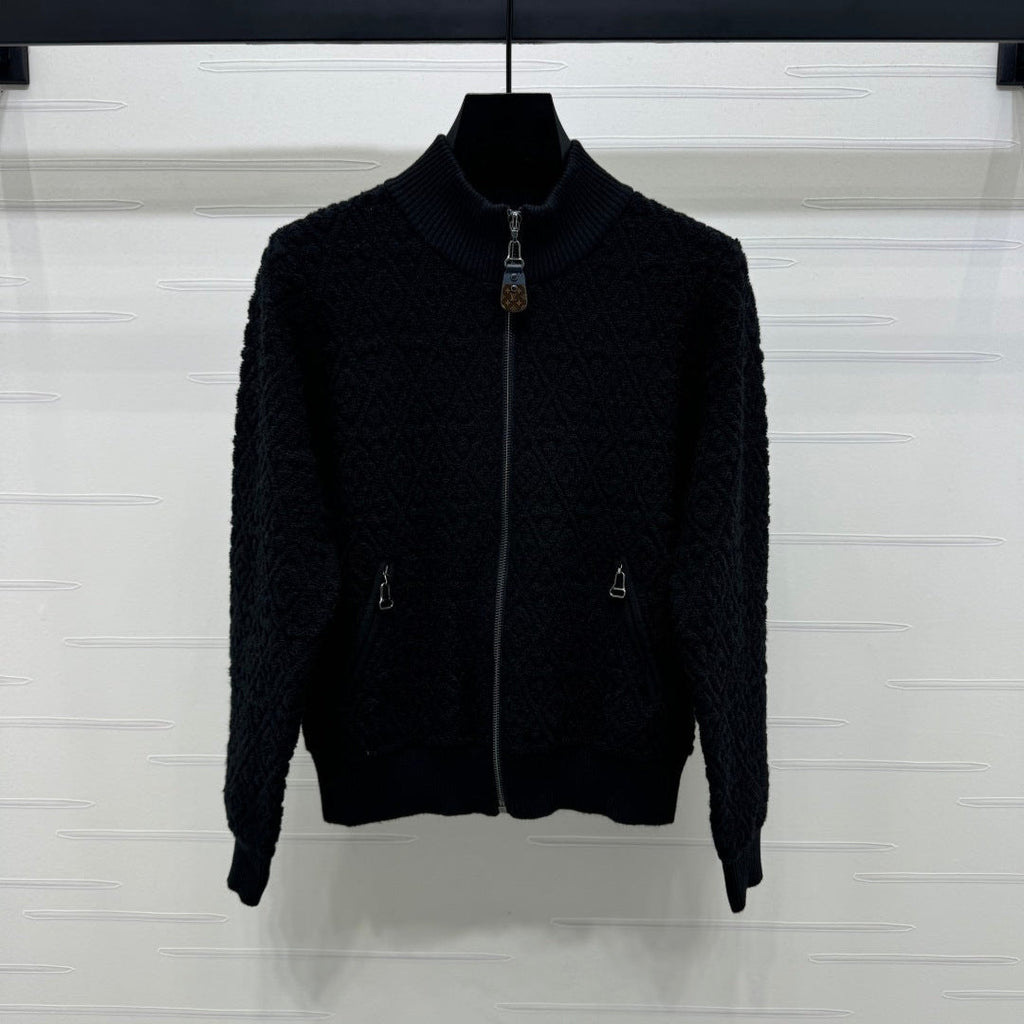 LOUIS VUITTON LV ZIP-UP LONG-SLEEVE KNIT CARDIGAN 274961