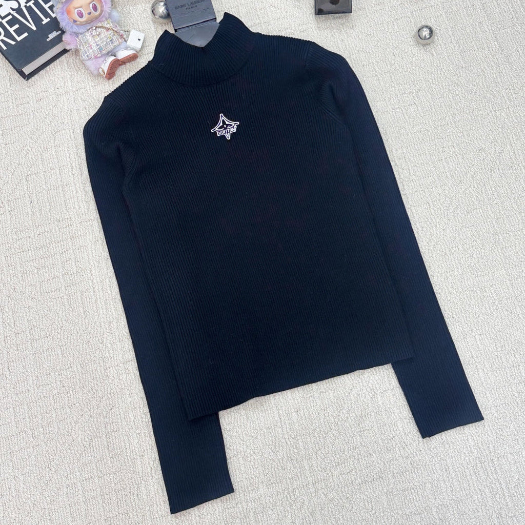 LOUIS VUITTON LV 25S LOGO-EMBROIDERED SWEATER 0073