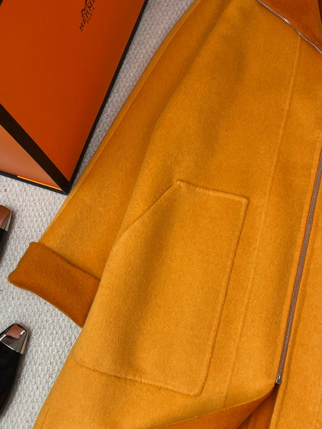 HERMES 25S REVERSIBLE LONG CASERE COAT 244