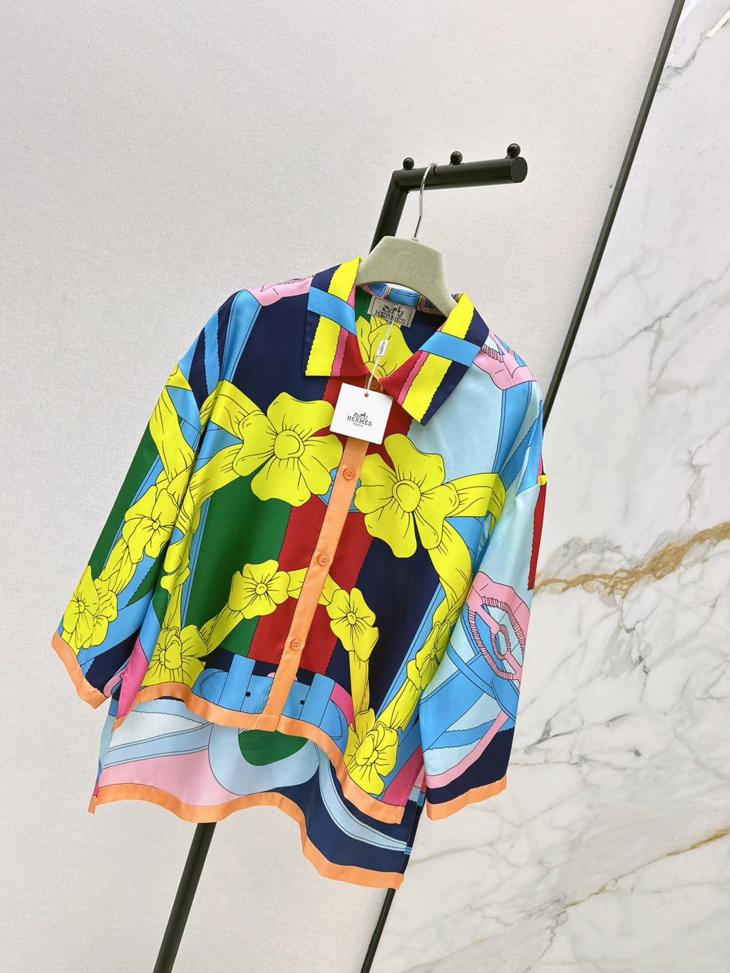 HERMES HERMES 25S SILK SHIRT 330