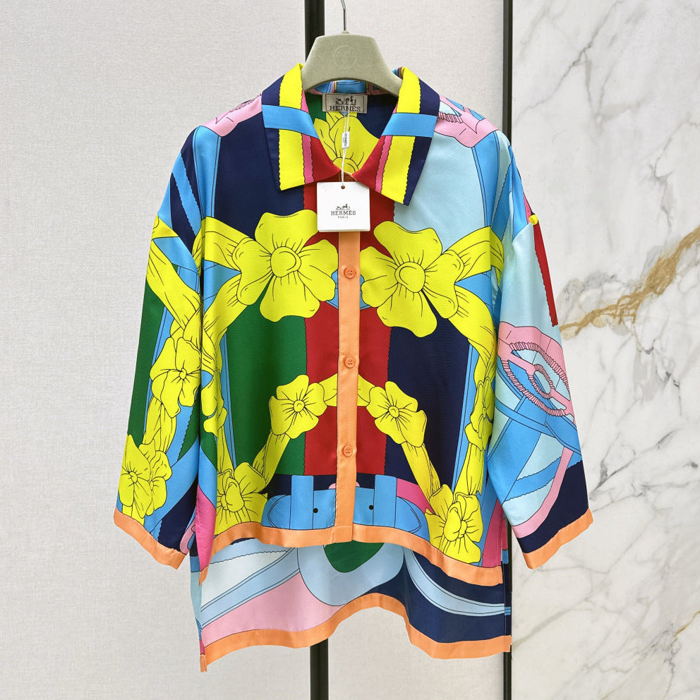HERMES HERMES 25S SILK SHIRT 330
