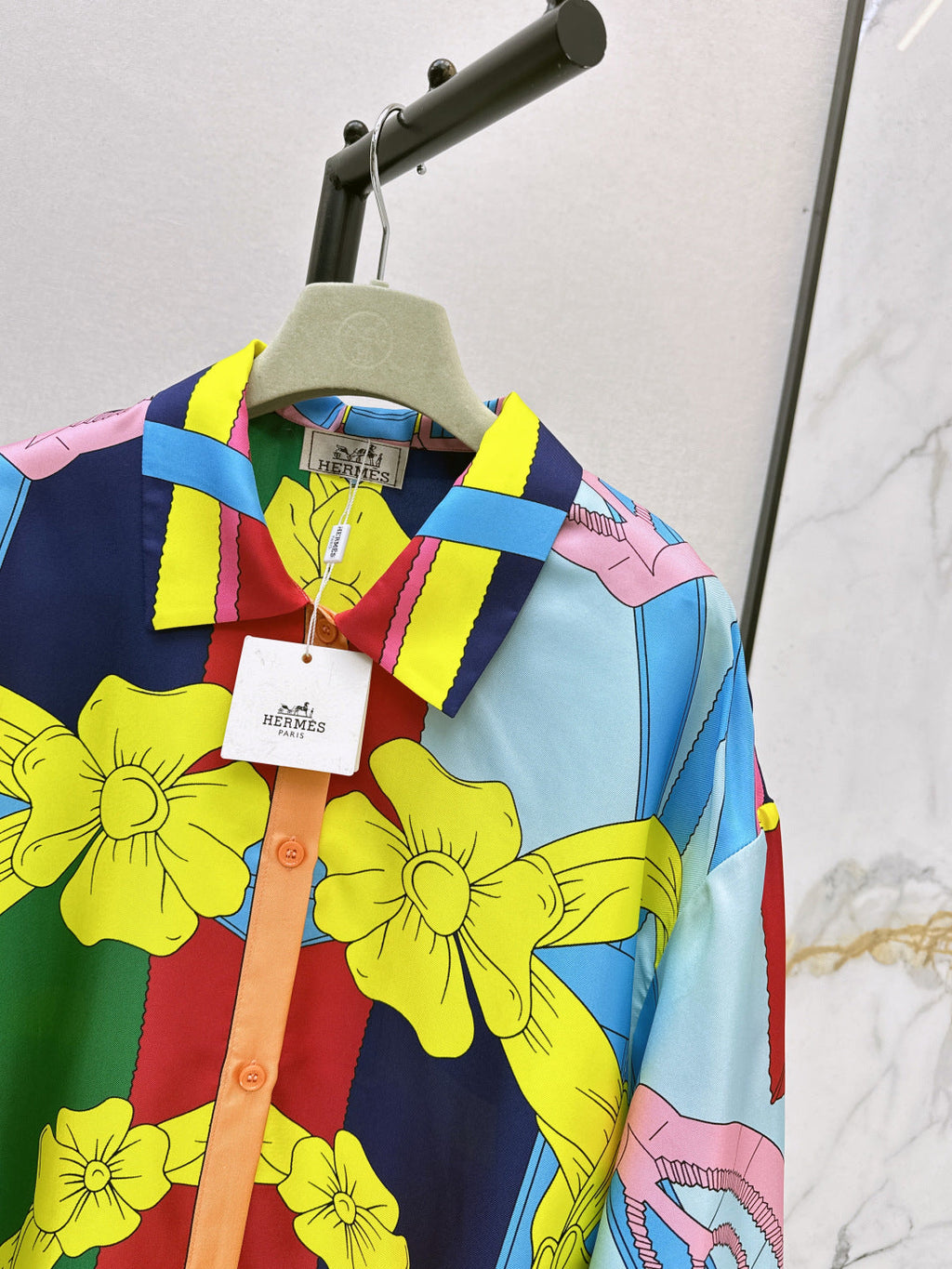 HERMES HERMES 25S SILK SHIRT 330