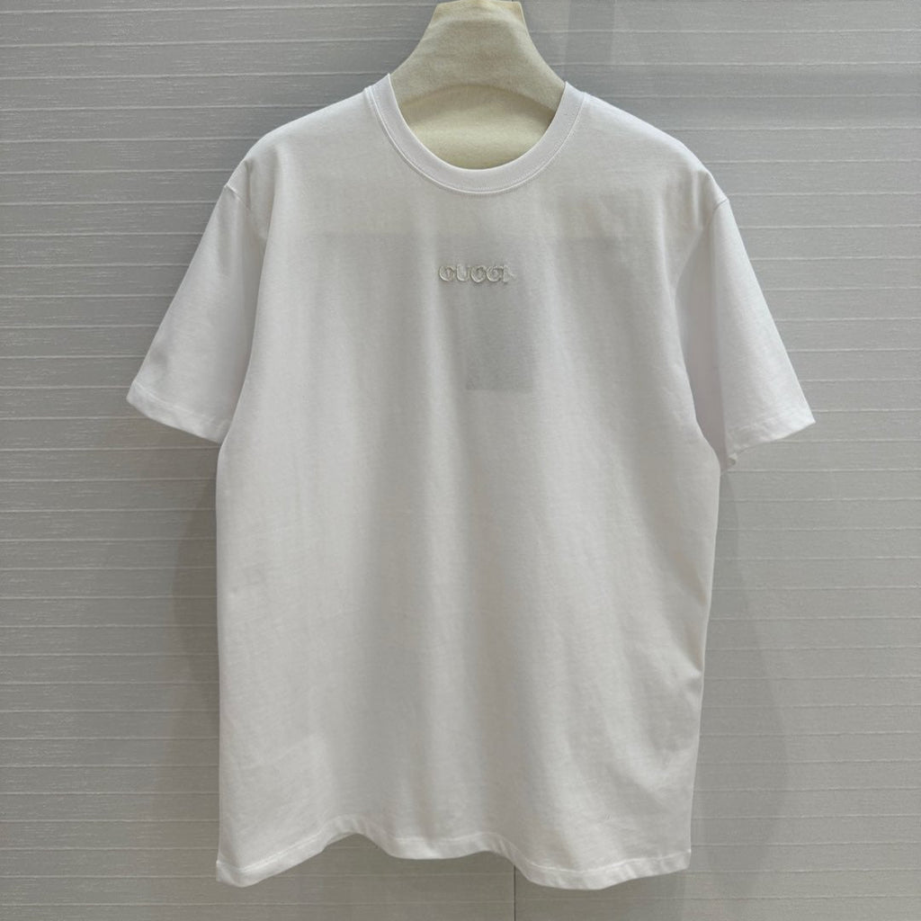 GUCCI Gucci 25 Printed Short-sleeved T-shirt White Cotton