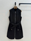 HERMES HERMES SLEEVELESS ZIPPER DRESS 276153