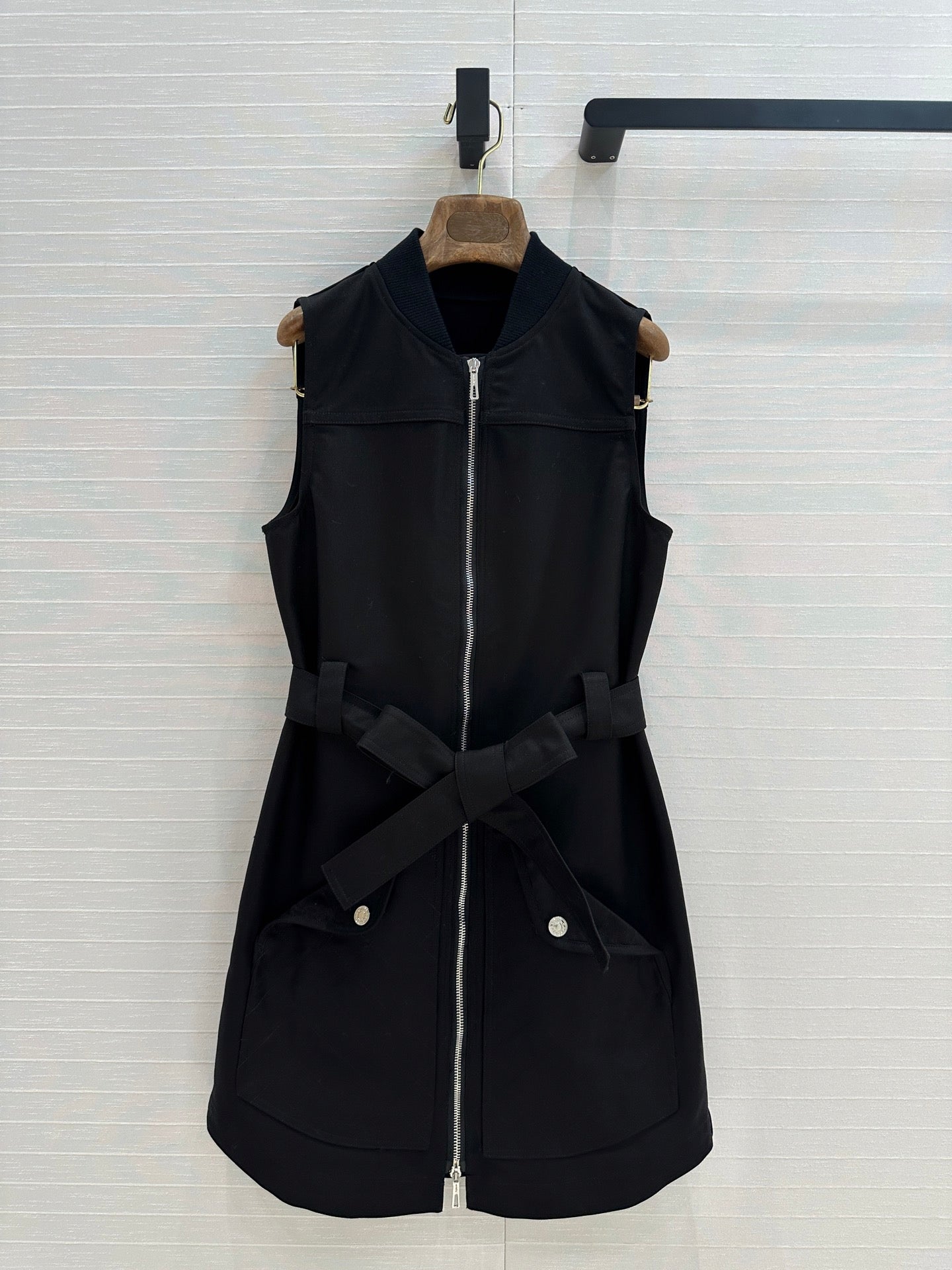 HERMES HERMES SLEEVELESS ZIPPER DRESS 276153