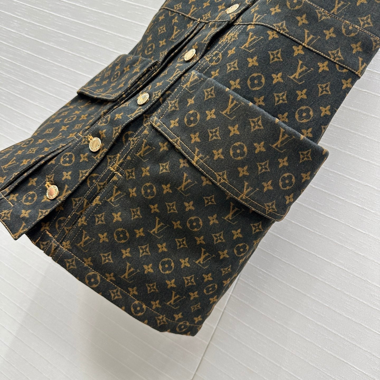 LOUIS VUITTON LV DENIM SLEEVELESS DRESS WITH LOGO 264410