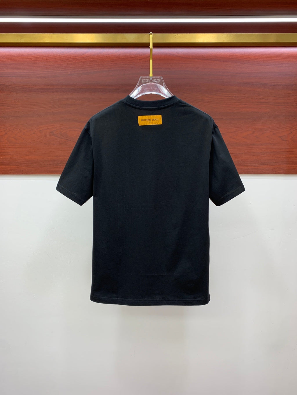 LOUIS VUITTON LV T-SHIRT COLORFUL LOGO IN BLACK COTTON 238877