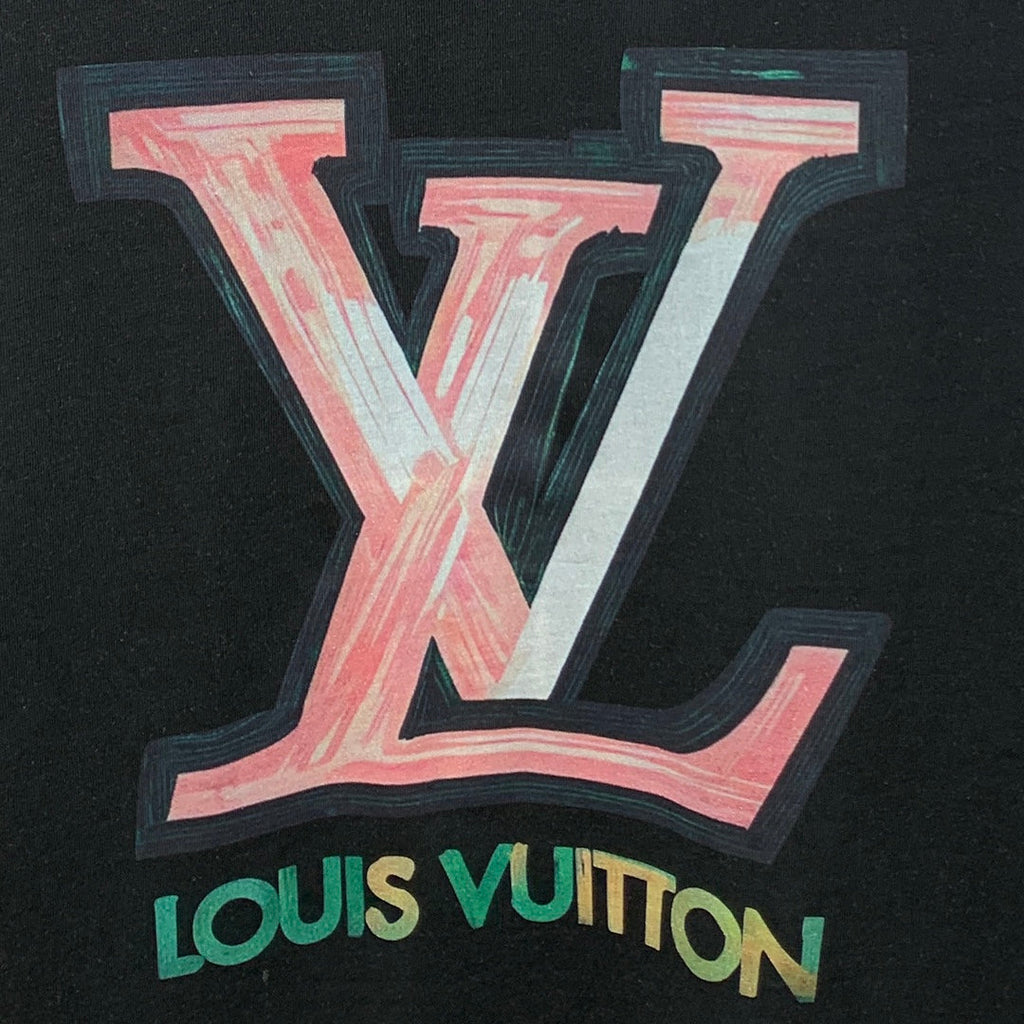 LOUIS VUITTON LV T-SHIRT IN BLACK PURE COTTON 238887