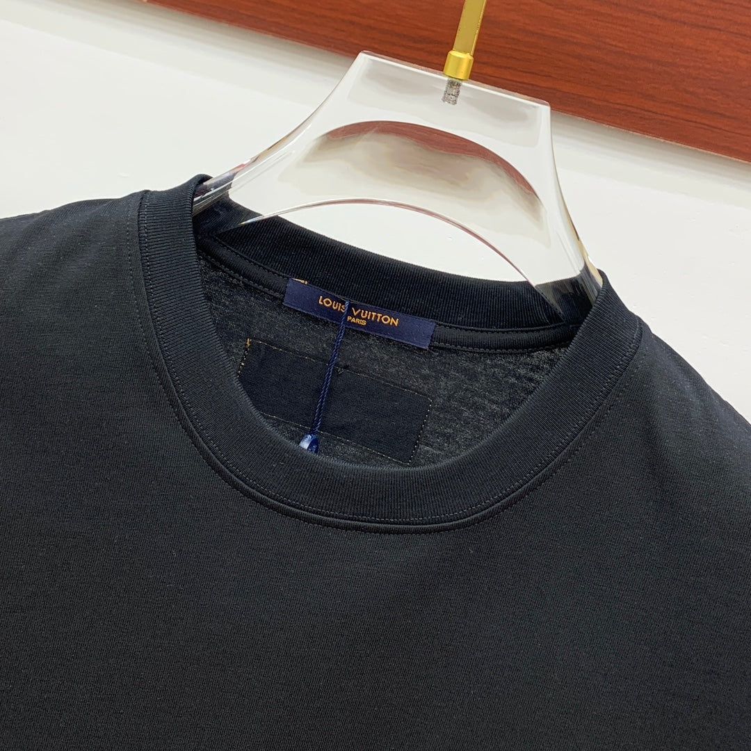 LOUIS VUITTON LV BLACK COTTON T-SHIRT 238893