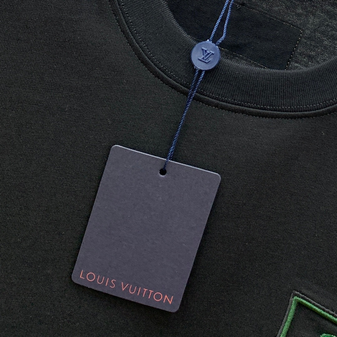 LOUIS VUITTON LV BLACK COTTON T-SHIRT 238893