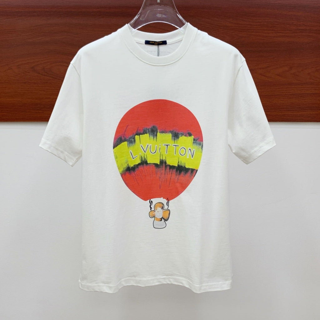 LOUIS VUITTON LV WHITE PURE COTTON FABRIC T-SHIRT 238884