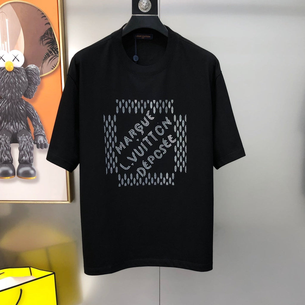 LOUIS VUITTON LV BLACK COTTON T-SHIRT 239467