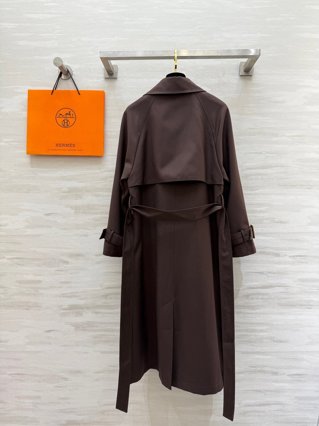 HERMES HERMES 25S LONG WINDBREAKER 527670