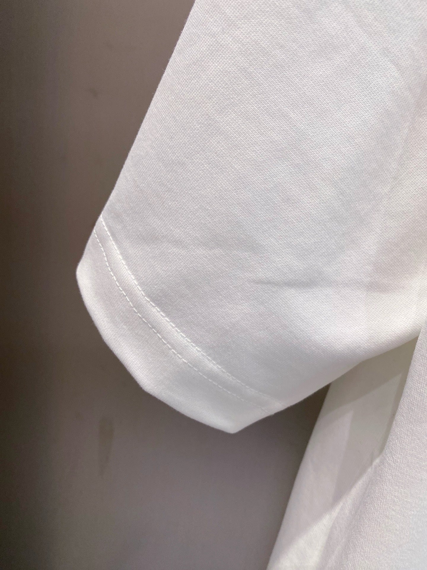LOUIS VUITTON LV EMBROIDERED LOGO T-SHIRT IN WHITE COTTON 238831