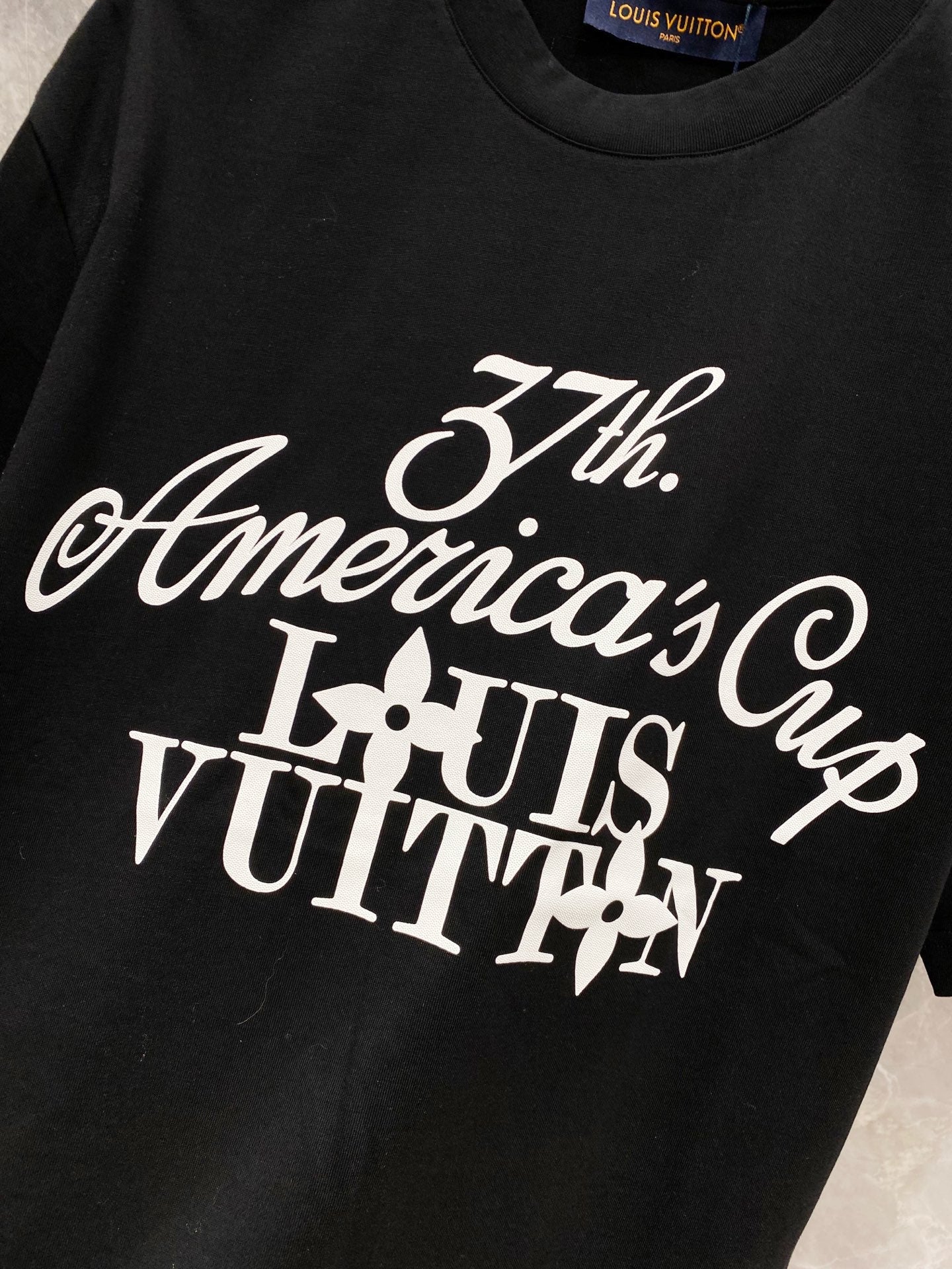 LOUIS VUITTON LV BLACK MONOGRAM COTTON T-SHIRT 239486