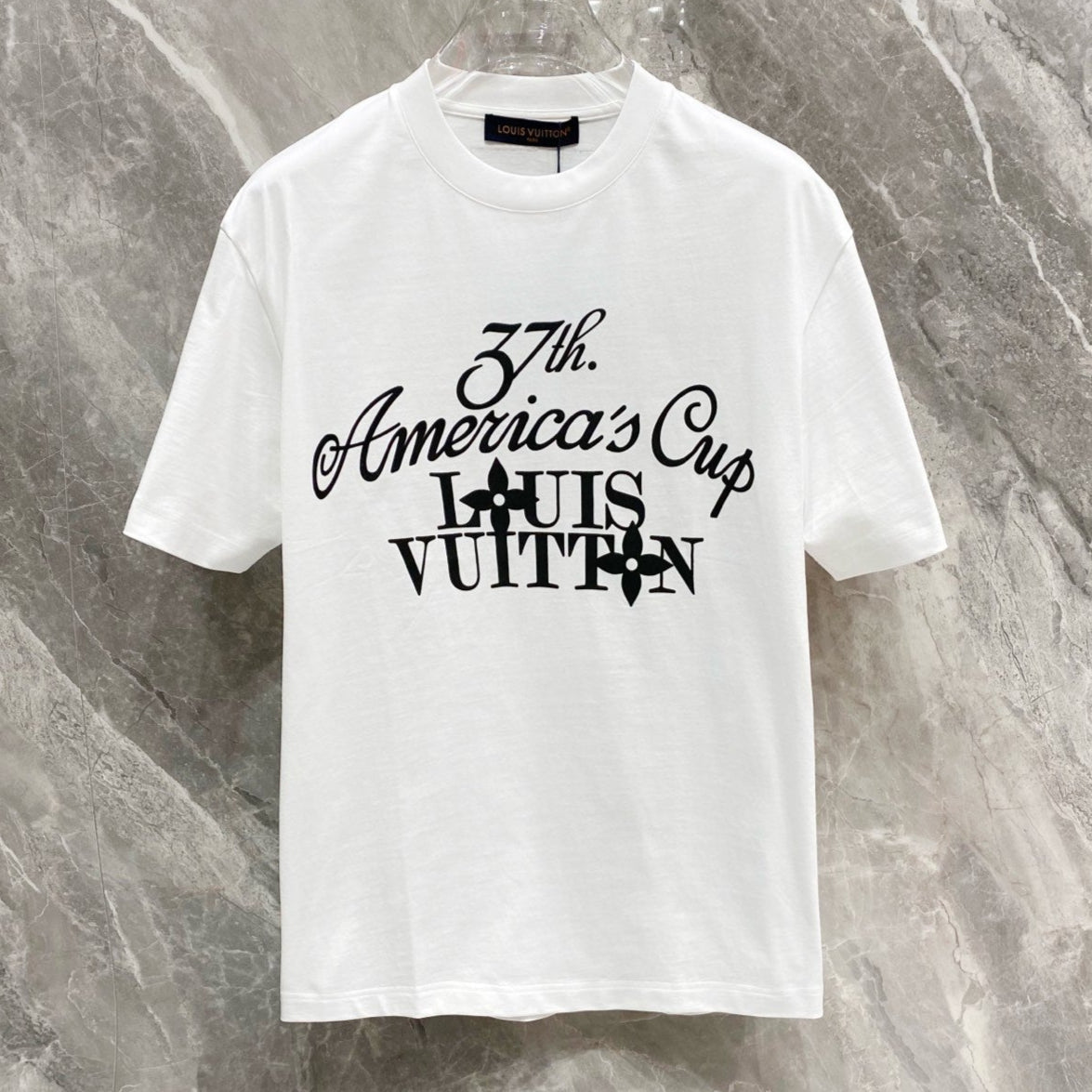 LOUIS VUITTON LV WHITE MONOGRAM COTTON T-SHIRT 239487