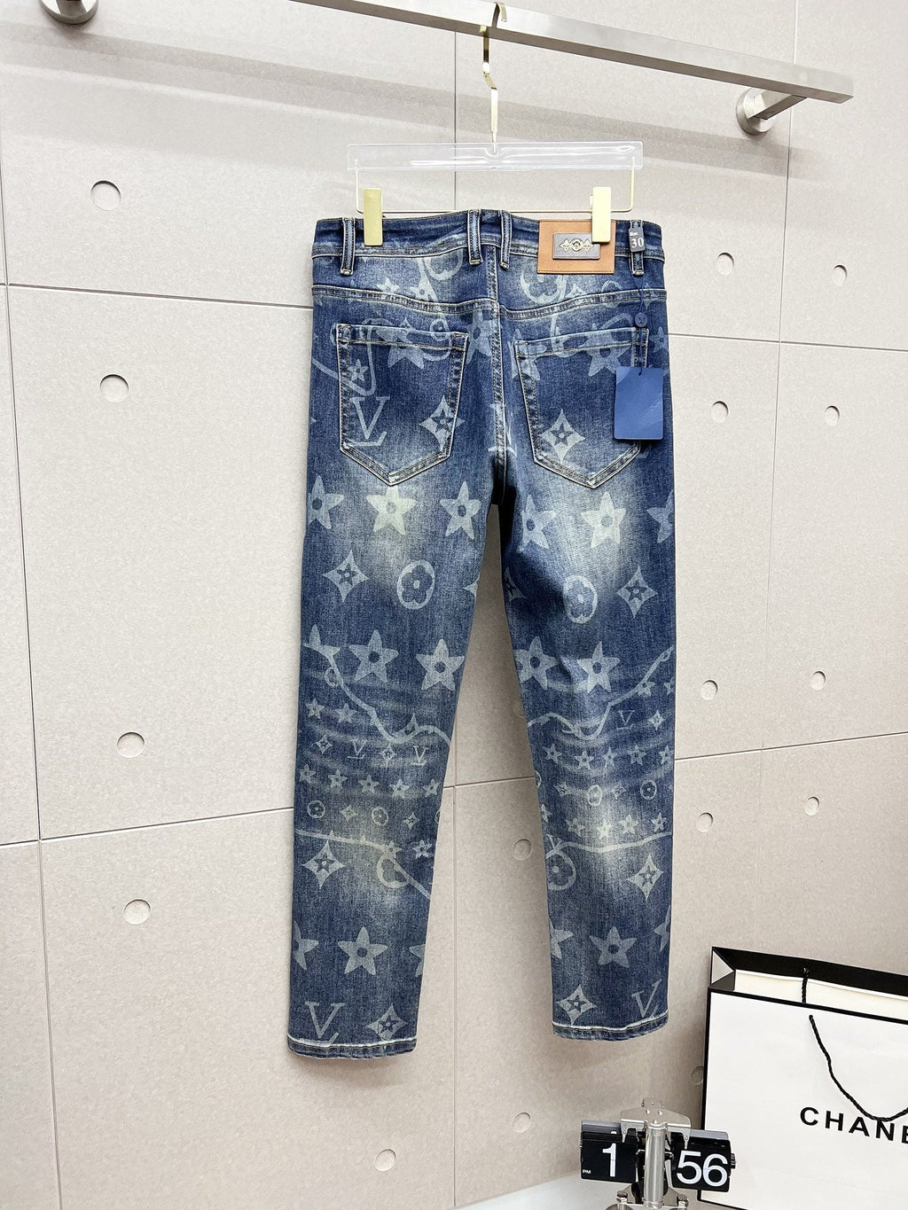 LOUIS VUITTON LV BLUE MONOGRAM DENIM JEAN 239499