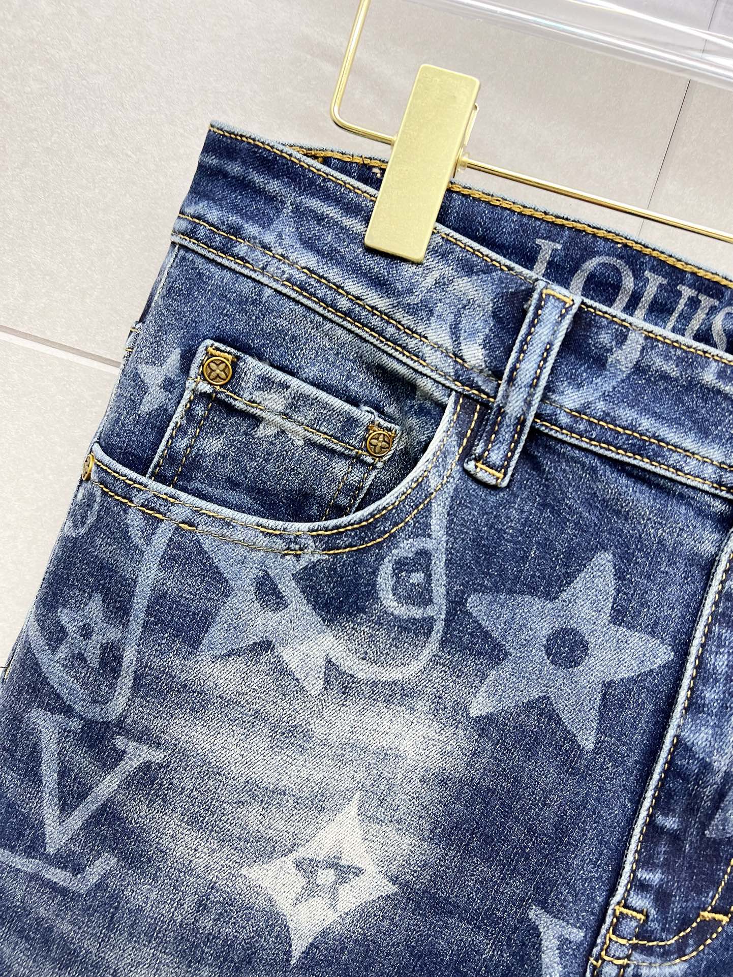 LOUIS VUITTON LV BLUE MONOGRAM DENIM JEAN 239499