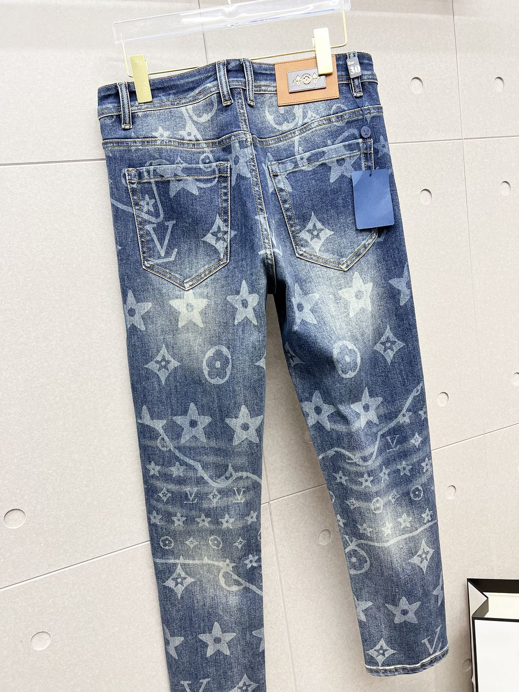 LOUIS VUITTON LV BLUE MONOGRAM DENIM JEAN 239499