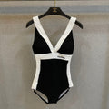 CHANEL BIKINI SWIMSUIT SET IN BLACK AND WHITE 573554