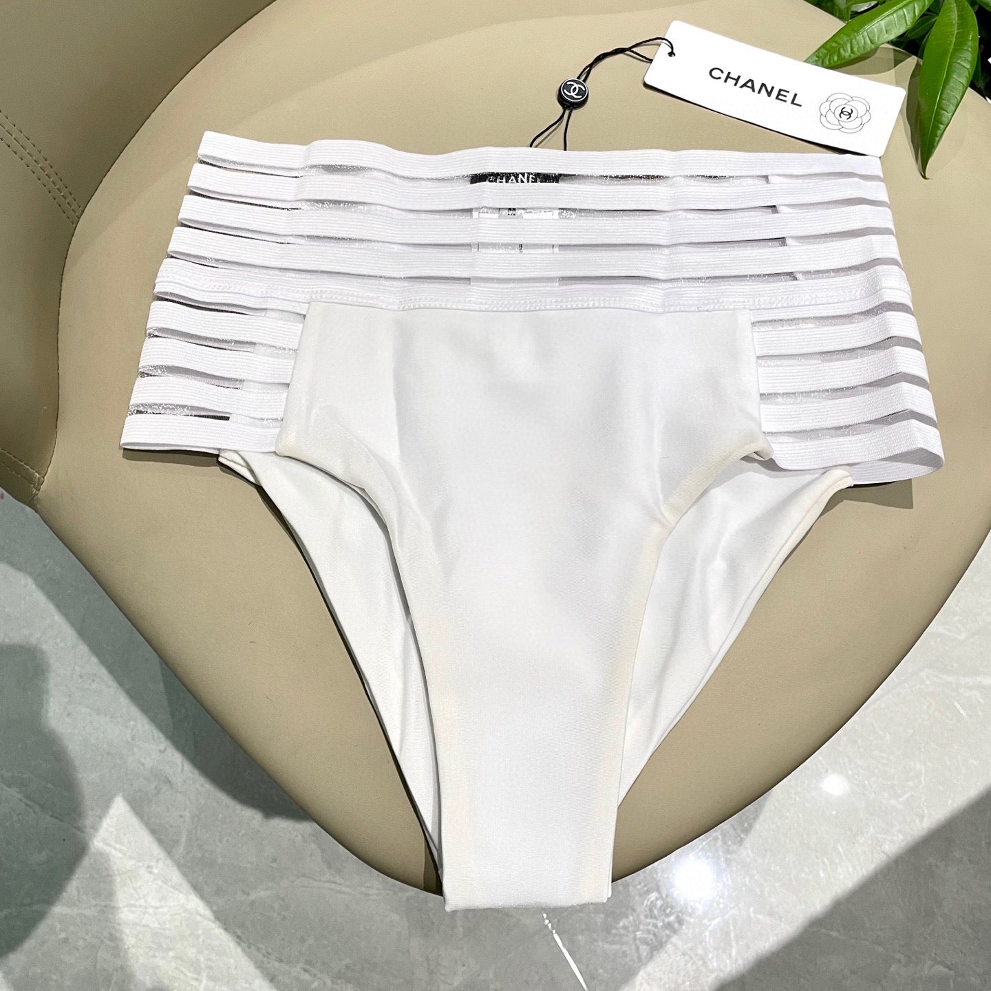 CHANEL BIKINI SWIMSUIT SET IN WHITE 608920