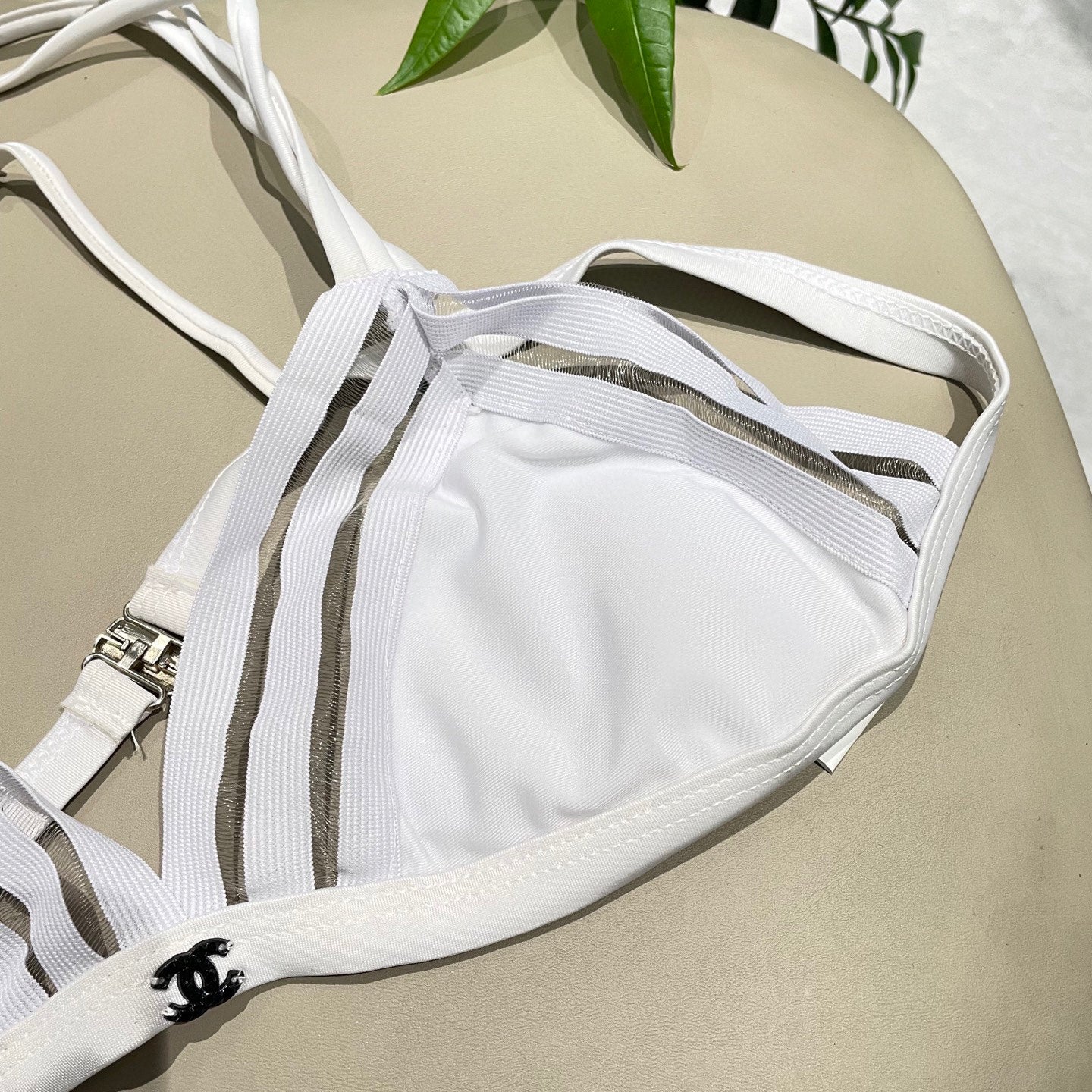 CHANEL BIKINI SWIMSUIT SET IN WHITE 608920