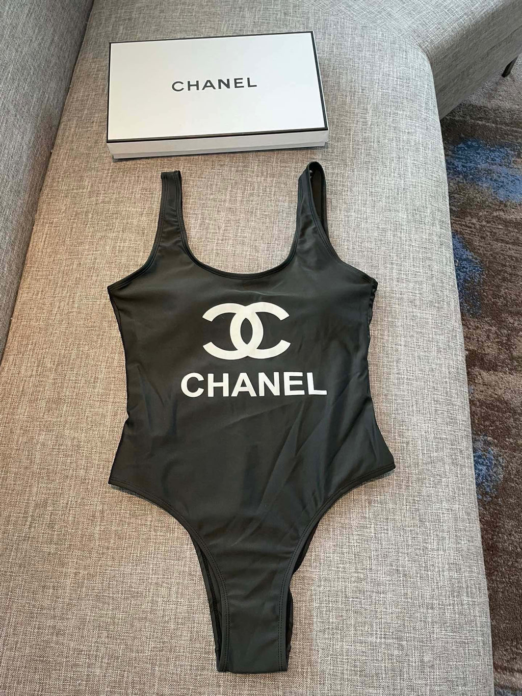 CHANEL BIKINI SWIMSUIT SET IN BLACK 109092