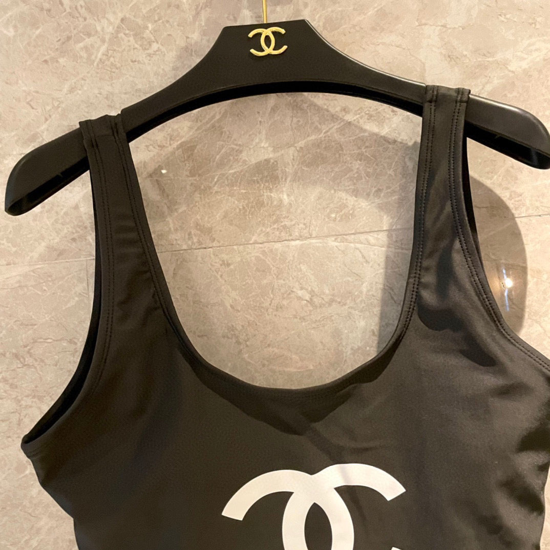 CHANEL BIKINI SWIMSUIT SET IN BLACK 109092