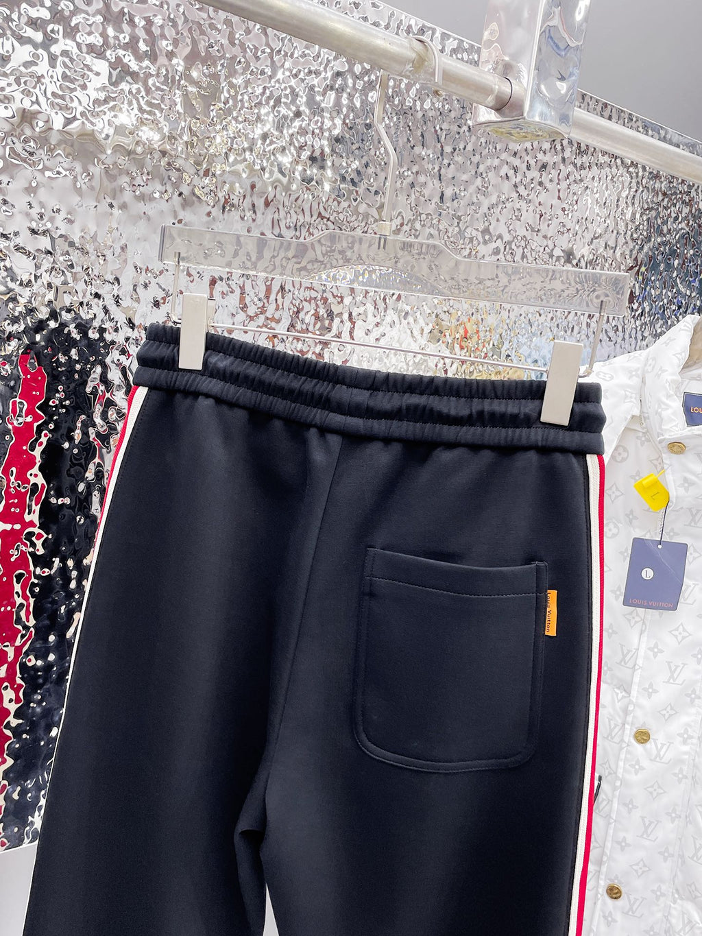 LOUIS VUITTON LV BLACK MIX RED TROUSERS 239503