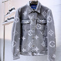 LOUIS VUITTON LV BASIC SHIRT JACKET IN GRAY MONOGRAM DENIM 239130
