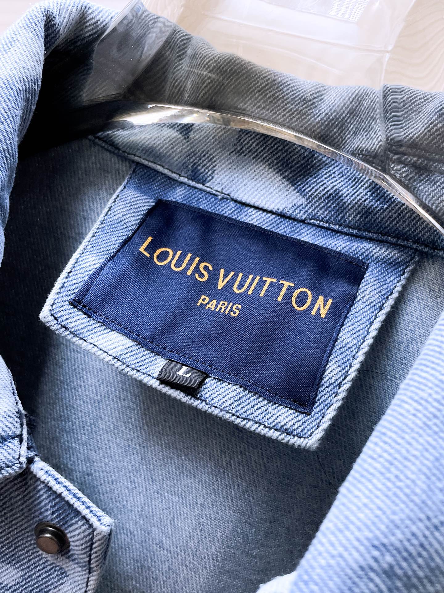 LOUIS VUITTON LV BASIC SHIRT JACKET IN LIGHT BLUE MONOGRAM DENIM 239129