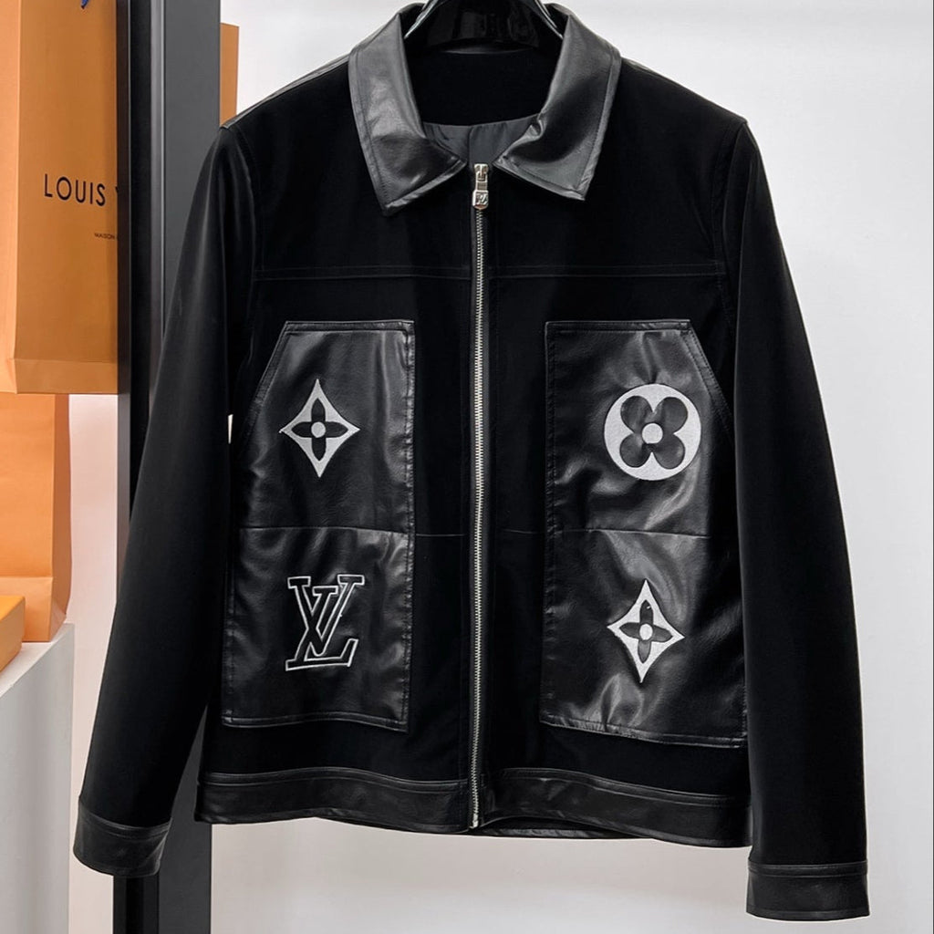 LOUIS VUITTON LV BLACK CALFSKIN JACKET 239522
