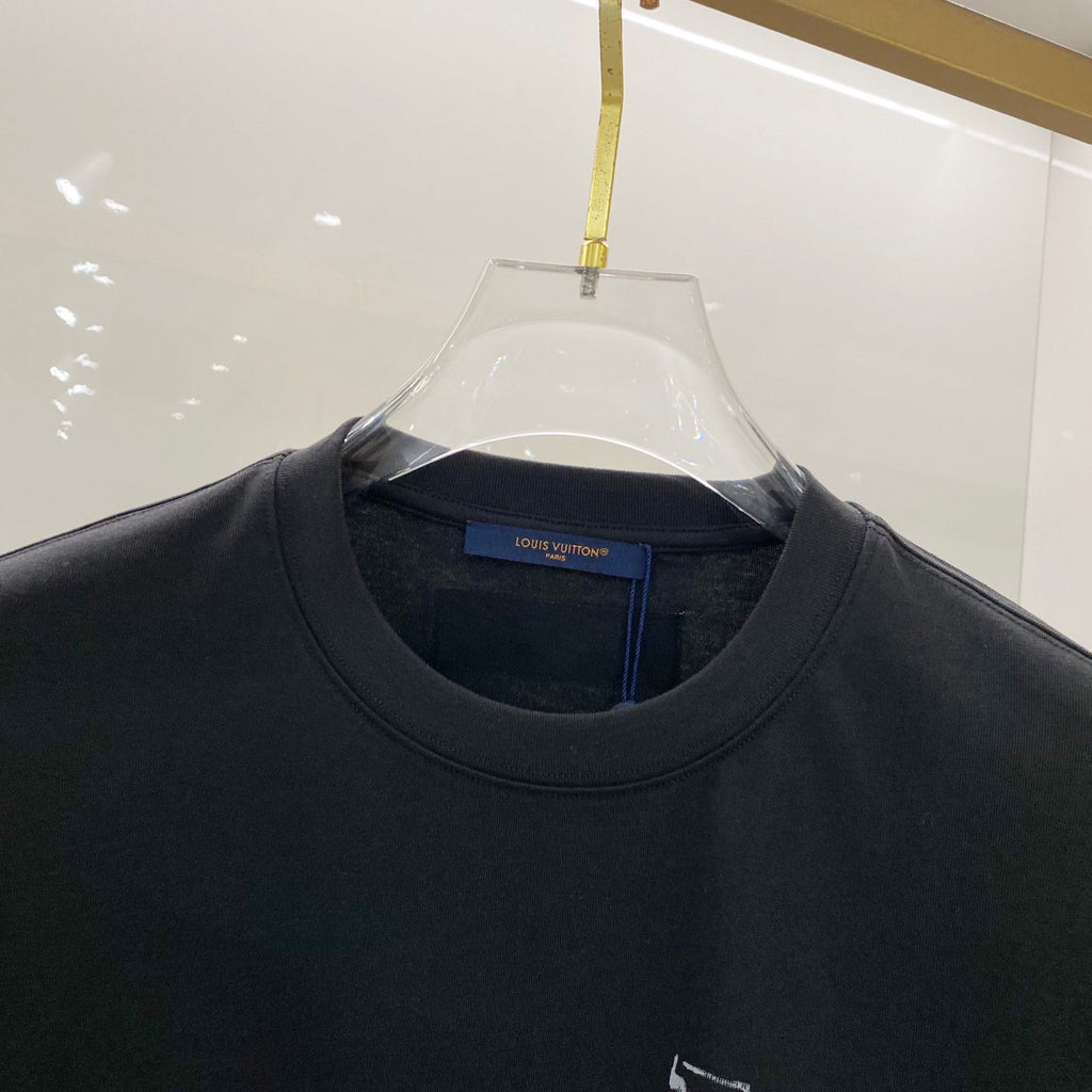 LOUIS VUITTON LV T-SHIRT BLACK COTTON 238848