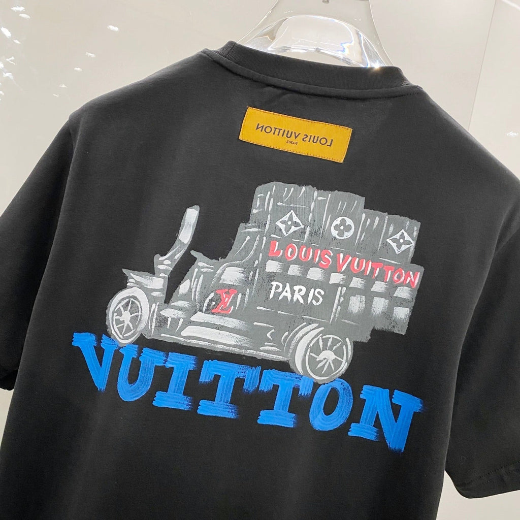 LOUIS VUITTON LV T-SHIRT BLACK COTTON 238848