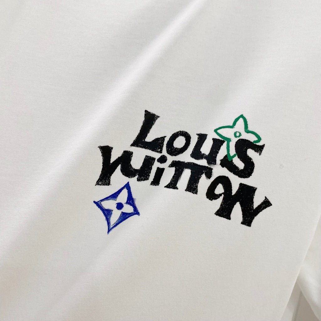 LOUIS VUITTON LV SHORT-SLEEVED T-SHIRT WHITE COTTON 238853