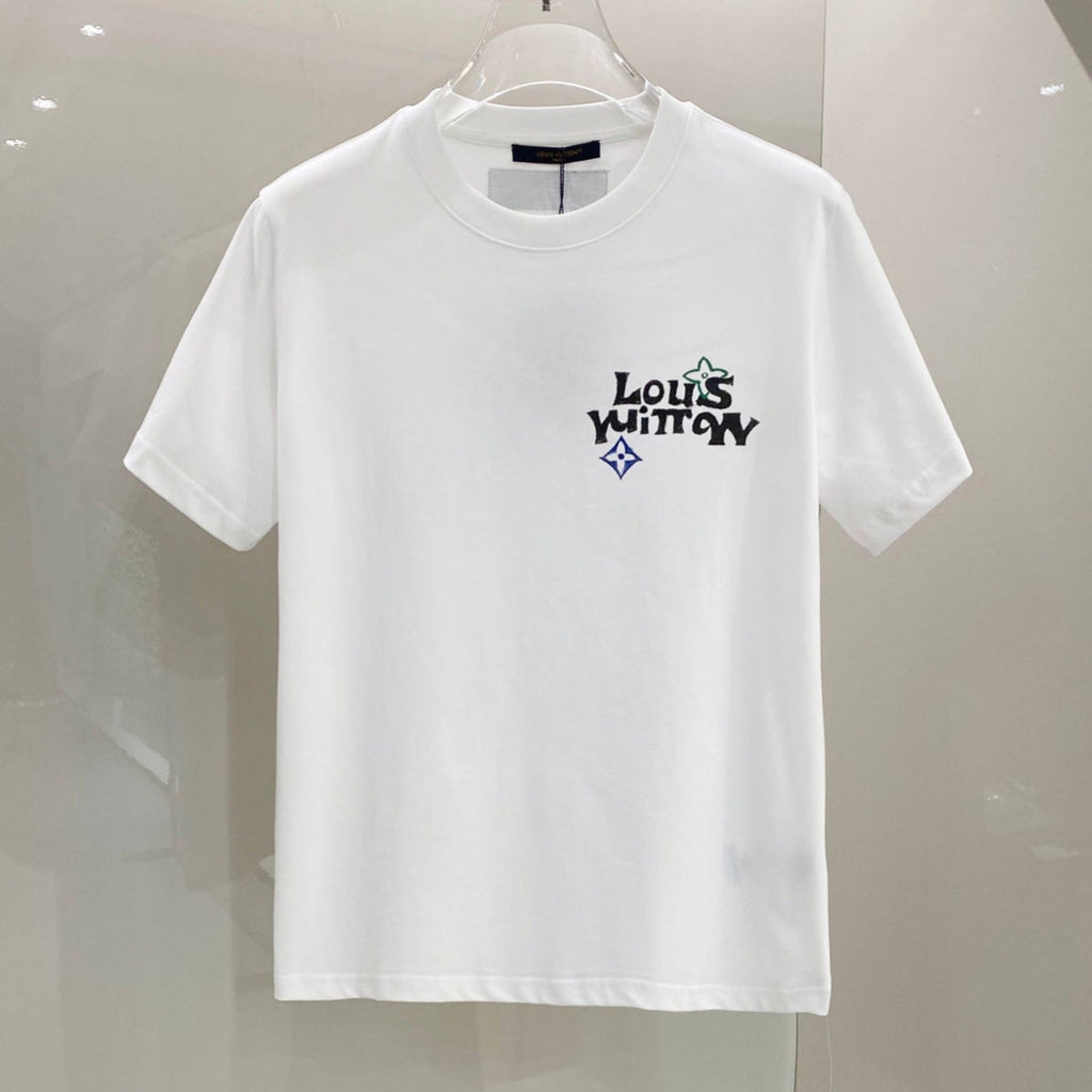 LOUIS VUITTON LV SHORT-SLEEVED T-SHIRT WHITE COTTON 238853