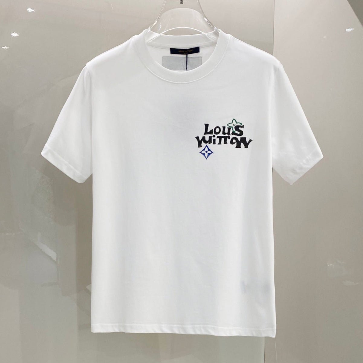 LOUIS VUITTON LV SHORT-SLEEVED T-SHIRT WHITE COTTON 238853