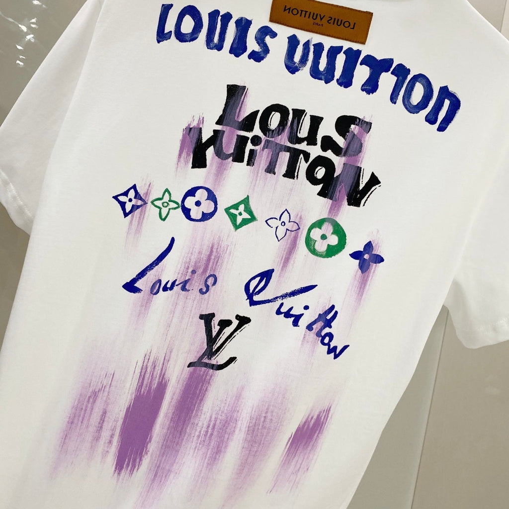 LOUIS VUITTON LV SHORT-SLEEVED T-SHIRT WHITE COTTON 238853