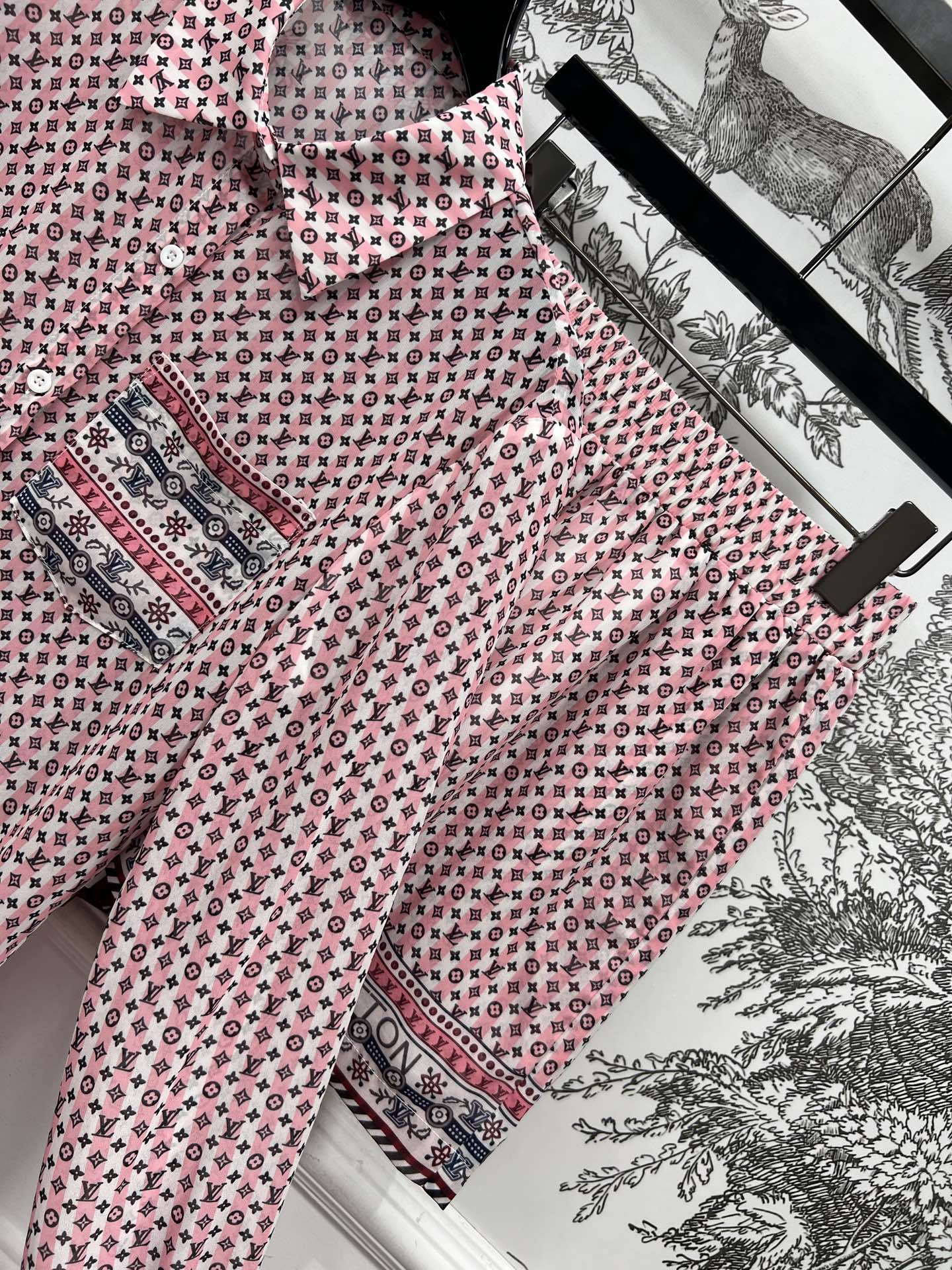 LOUIS VUITTON LV 25S SHIRT SHORTS SET IN POLYESTER 263071