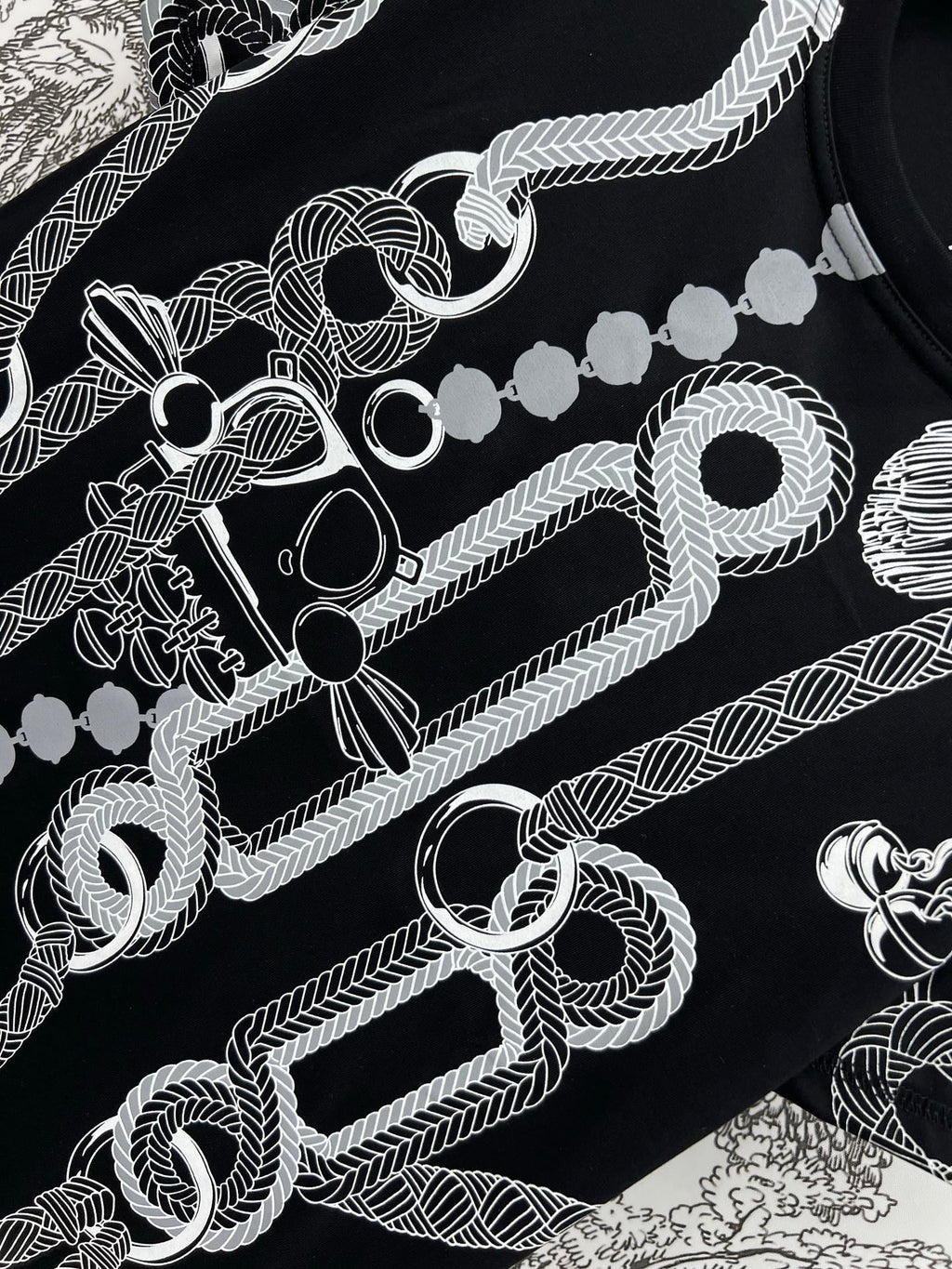 HERMES HERMES T SHIRT 25S IN COTTON 268415