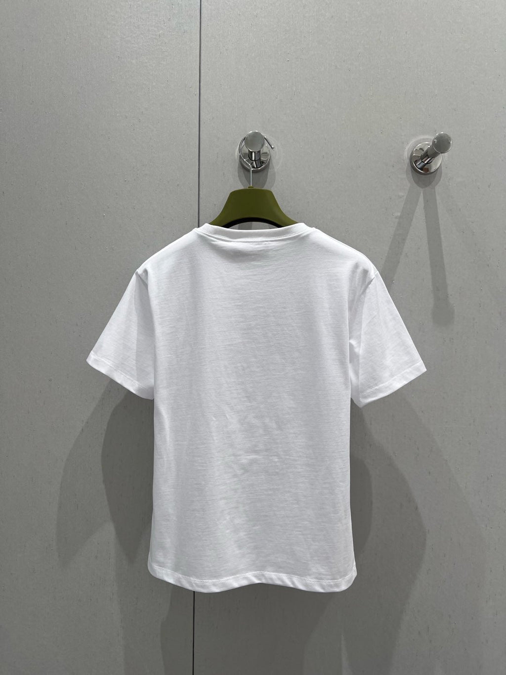 GUCCI Gucci 2025 Print Short Sleeve T-shirt White Green Red Cotton