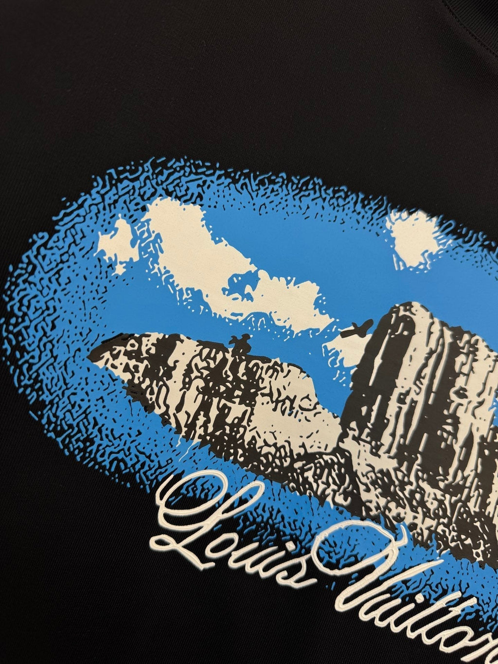 LOUIS VUITTON LV BLACK COTTON T-SHIRT 238919