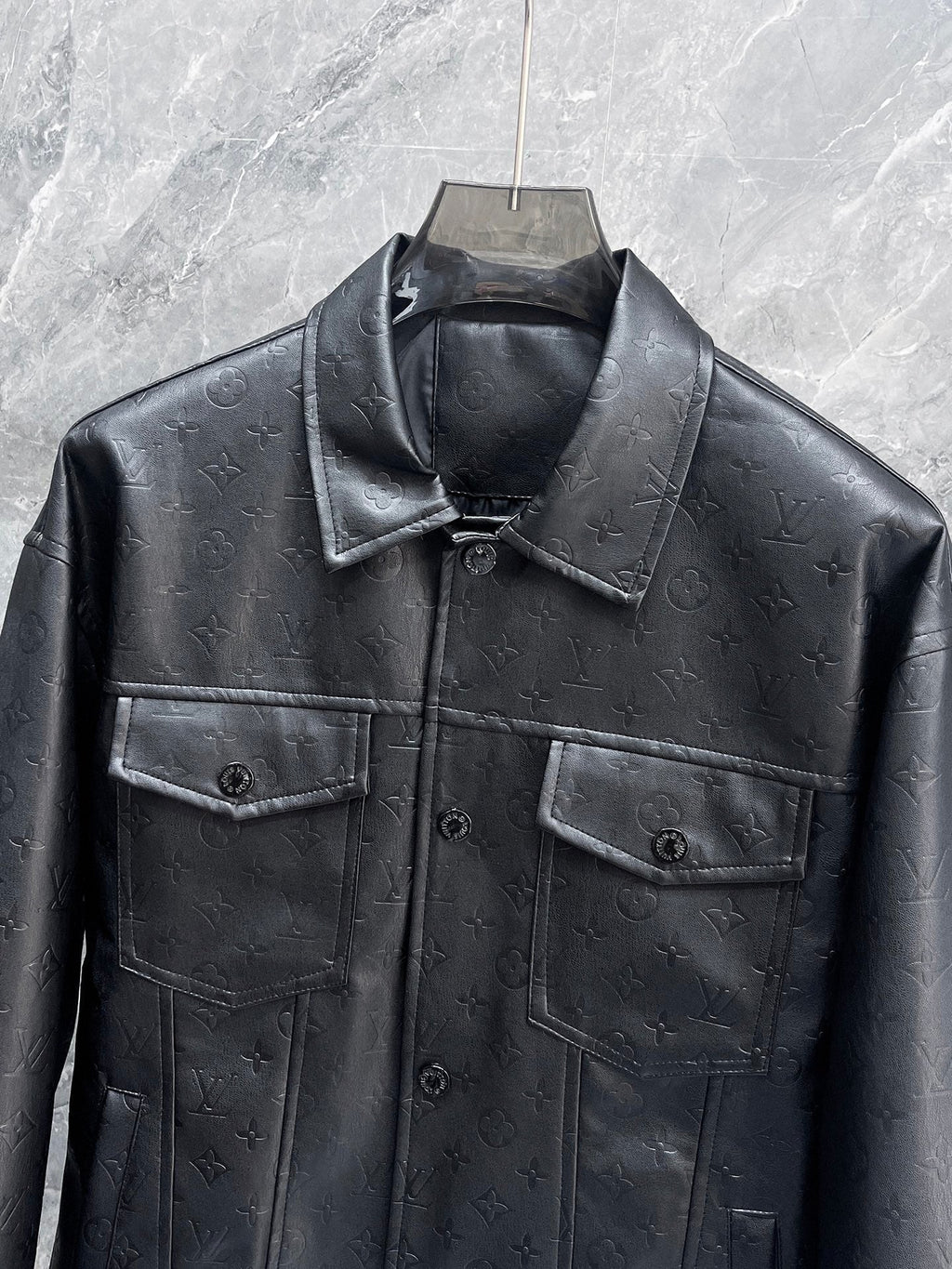 LOUIS VUITTON LV BLACK CALFSKIN JACKET 239566